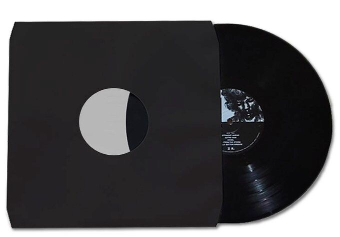 10 x 12" Antistatic Poly-Lined Inner Record Sleeves With Rounded Edges - Black
