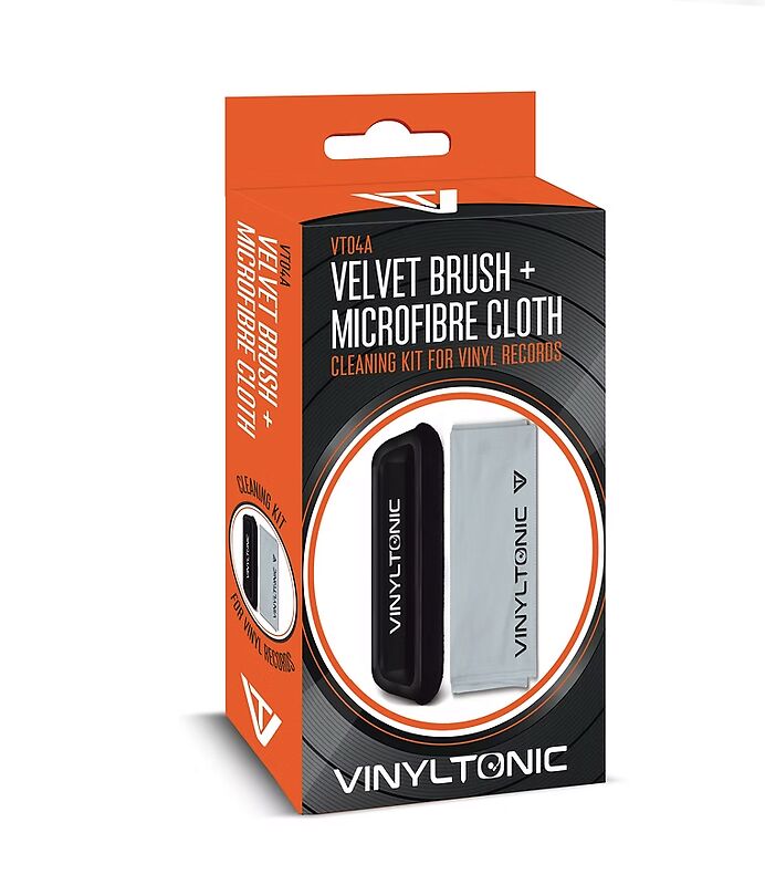 Vinyl Tonic velvet brush & microfibre cloth