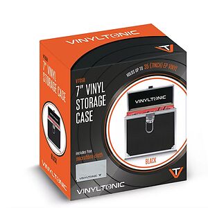 Vinyl Tonic 7inch VINYL RECORD LP STORAGE CASE (BLACK) x1 30cm x 30cm MICROFIBRE CLOTH by Merchandise 