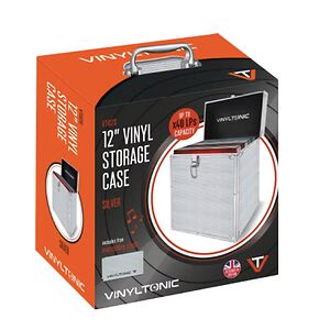 Vinyl Tonic 12inch VINYL RECORD LP STORAGE CASE (SILVER) x1 30cm x 30cm MICROFIBRE CLOTH by Merchandise 