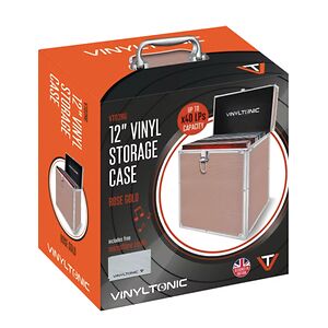 Vinyl Tonic 12inch VINYL RECORD LP STORAGE CASE (ROSE GOLD) x1 30cm x 30cm MICROFIBRE CLOTH  by Merchandise 