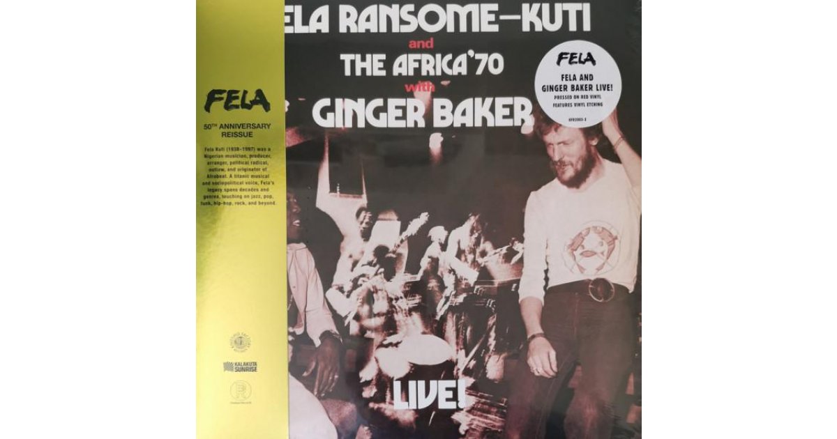 Live With Ginger Baker Red vinyl 2LP, Fela Kuti 2 x LP Music