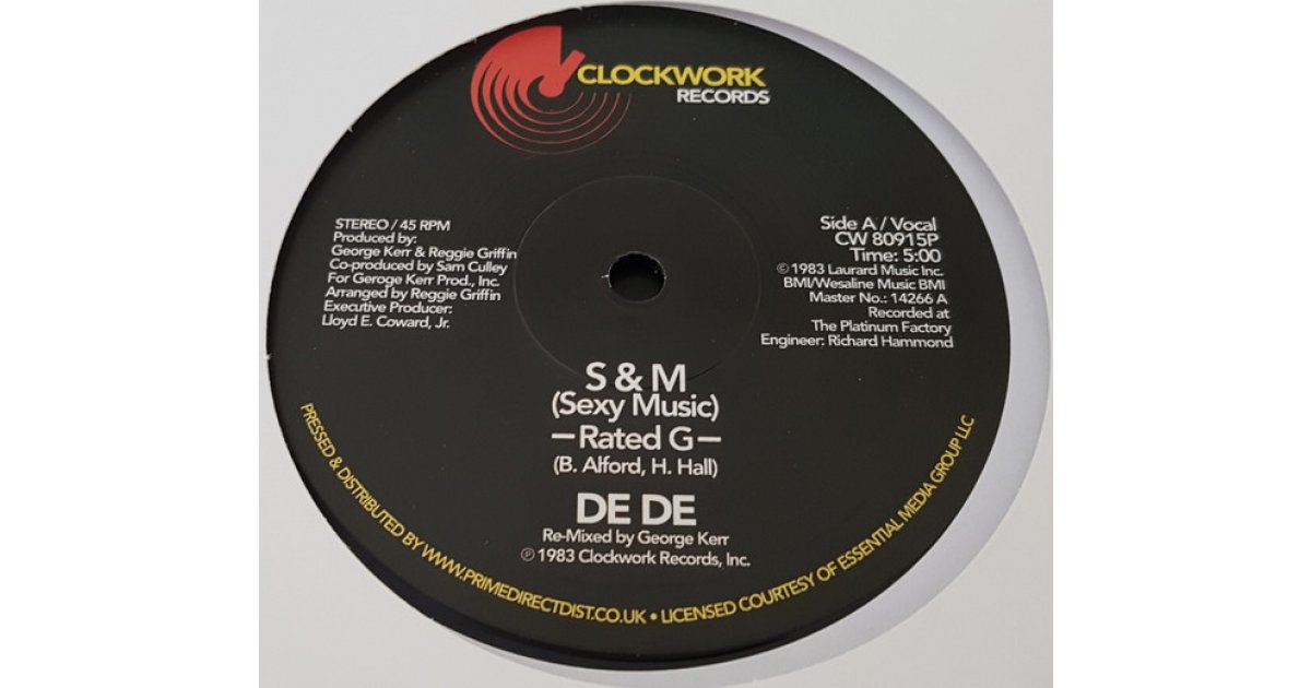 洋楽 DE DE/S & M SEXY MUSIC (US 12\") De De – S & M (Sexy Music) – Vinyl (12