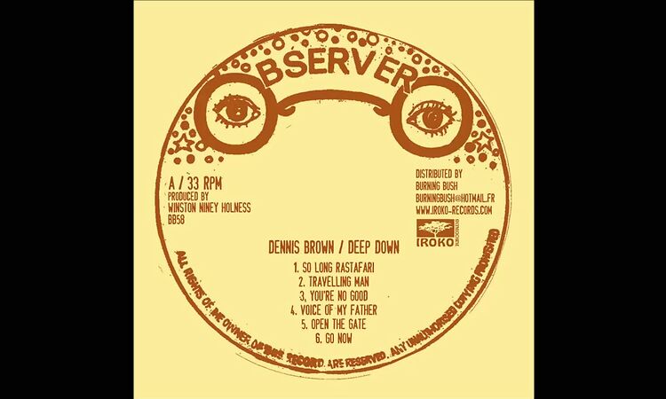 Dennis Brown - Open The Gate (Deep Down Album)