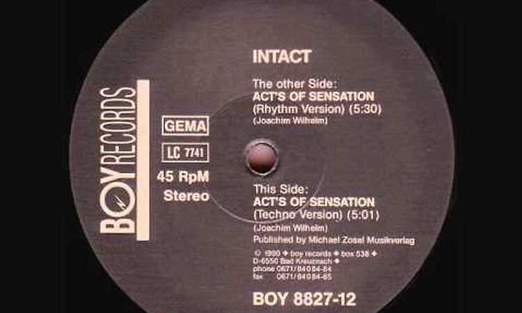 INTACT - ACT'S OF SENSATION (TECHNO VERSION)  1990