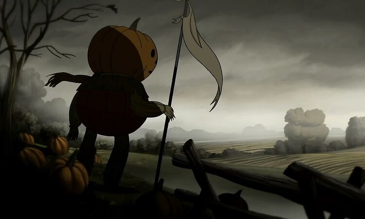 Relaxing over the garden wall music with background rain